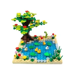 Deluxe DIY Building Blocks Set: Park Pond with Ducks & Nature Accessories (CN00047 - A01)