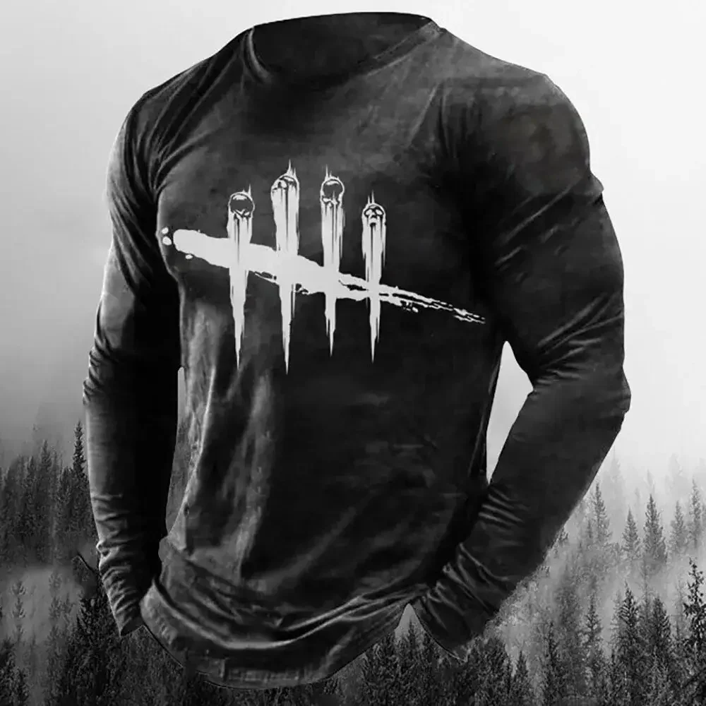 thumbnail image 1 of Sudaderas con capucha de manga larga con estampado de hip hop para hombre, sudaderas coreanas de otoño, camisetas originales de alta marca en oferta con elasticidad para primavera para hombre, 1 of 5