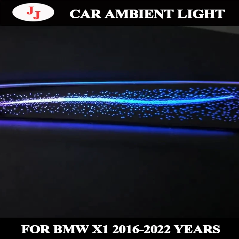 BMW X1 X2 2016-2022 LED 앰비언트 라이트 스타 문짝 트림 계기판 라이트 가이드 스트립 단추 앱 제어