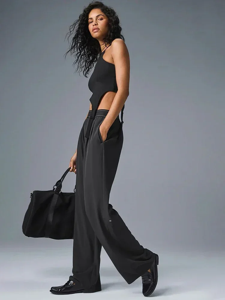 2025 اليوغا السراويل بنطلون الرياضة المرأة عادية ف...