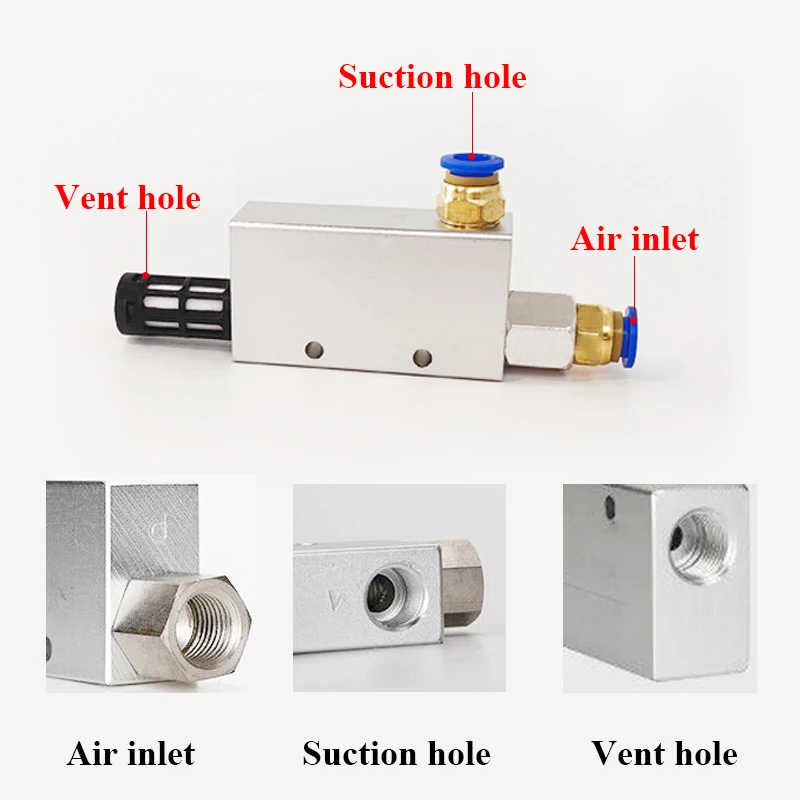 CV-10HS 15HS 20HS 25HS 6mm 8mm 10mm 12mm 커넥터 진공 발생기 흡입 컵 음압 제어 진공 밸브