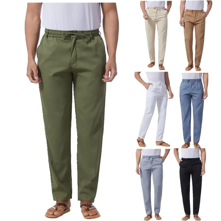 Summer Casual Loose Straight Leg Workwear Long Pants Thin Business Elastic Trousers for Men Skateboard Sportswear