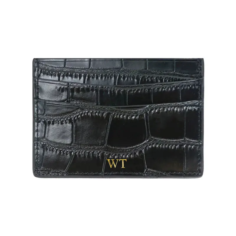 Classic Crocodile Pattern Card Holder Men Women Genuine Leather Leather Credit Card Case ID Card Holder Wallet Purse Pouch