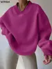 Plus Size 5XL VONDA Fashion Women Sweatshirts Long Sleeve Solid Pullovers 2025 Autumn V-Neck Casual Jumpers Loose Elegant Shirts