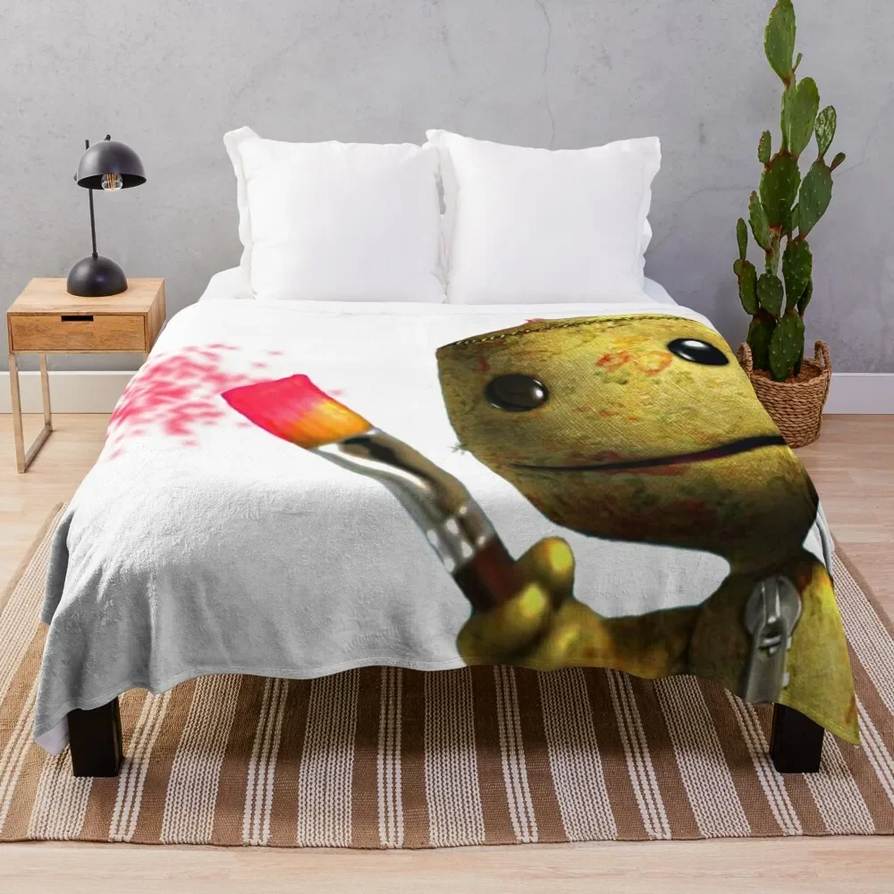 Little Big Planet, Coperta Da Tiro Sackboy Coperte Per Divani Copriletto Coperte