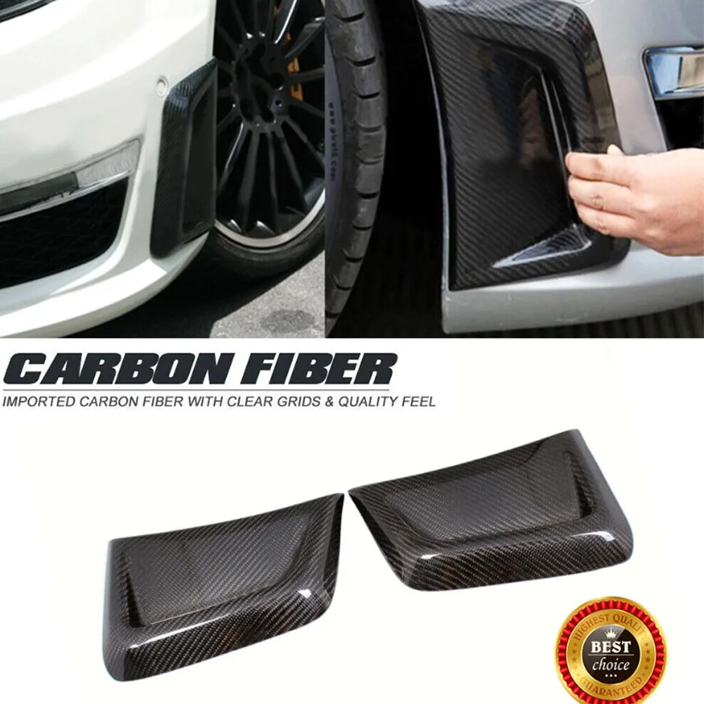 Front Bumper Side Air Vent Decoration Carbon Fiber Air Insert Vent Cover Sticker For Mercedes Benz W204 C63 AMG 2012-2014