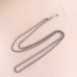 Elegant Metal Crossbody Chain Lanyard for Women - Long Anti - Lost Phone Strap Accessory (6mm silver)