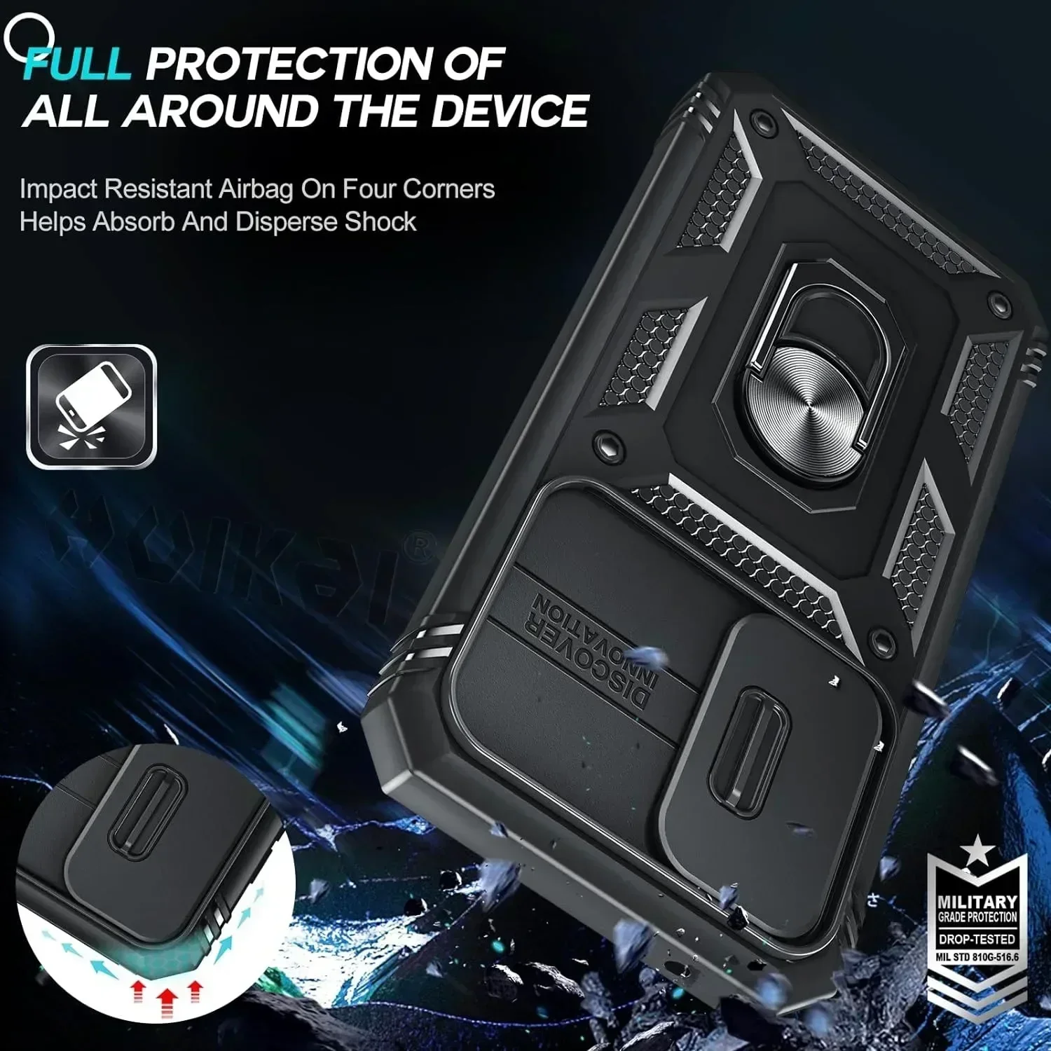 Camera Slide Lens Protective Grade Rugged Phone Case
