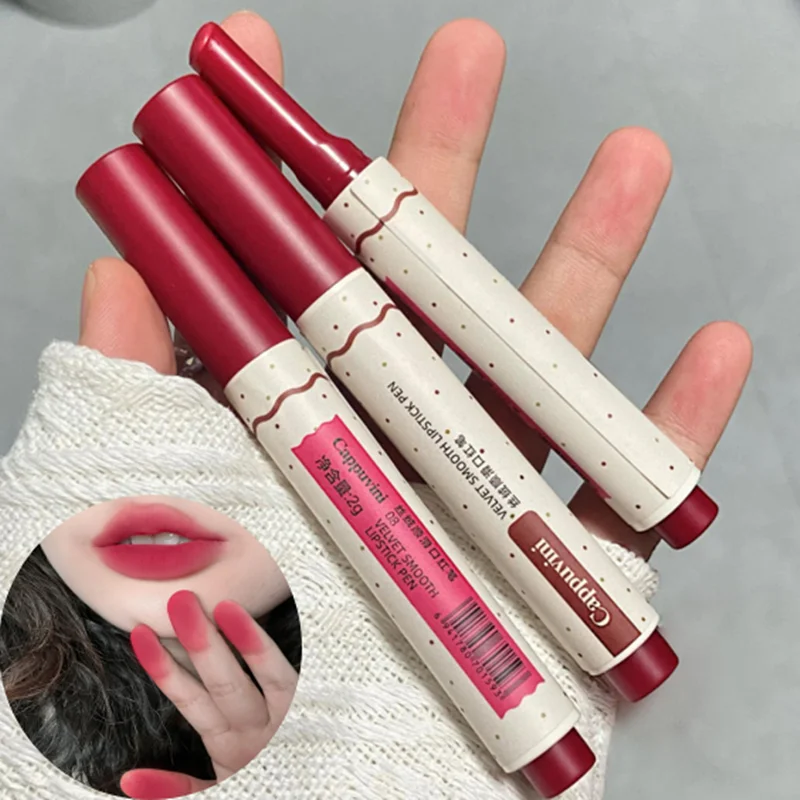 Rossetto Opaco 8 Colori Di Lunga Durata Sexy Red Lip Liner Pen Velvet Nude Lip Tint Pigments Cosmetics
