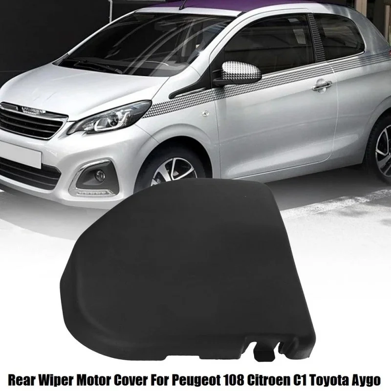 Abdeckkappe für den Heckscheibenwischermotor für Citroen C1 Peugeot 108 Toyota Aygo, schwarzer Kunststoff, OEM-Ersatzteil B001099580 – Detail 5