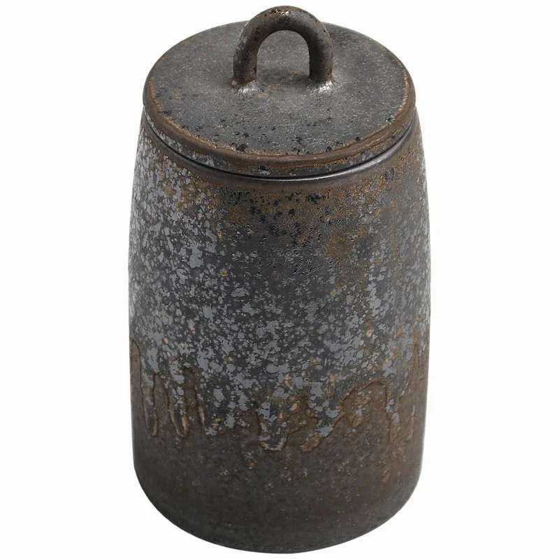 Stoneware Tea Tins Porcelain Sealed Jar Household Large and Small Size Japanese Style Tea Container Box Jar Storage tea tin box tea canister ceramic storage jar airtight container
