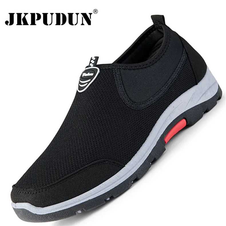 

Summer Mesh Men Sport Shoes Male Running Shoes Low Top Blue Sneakers Breathable Men Sports Shoes Slip-on Men Shoes Plus Size 46