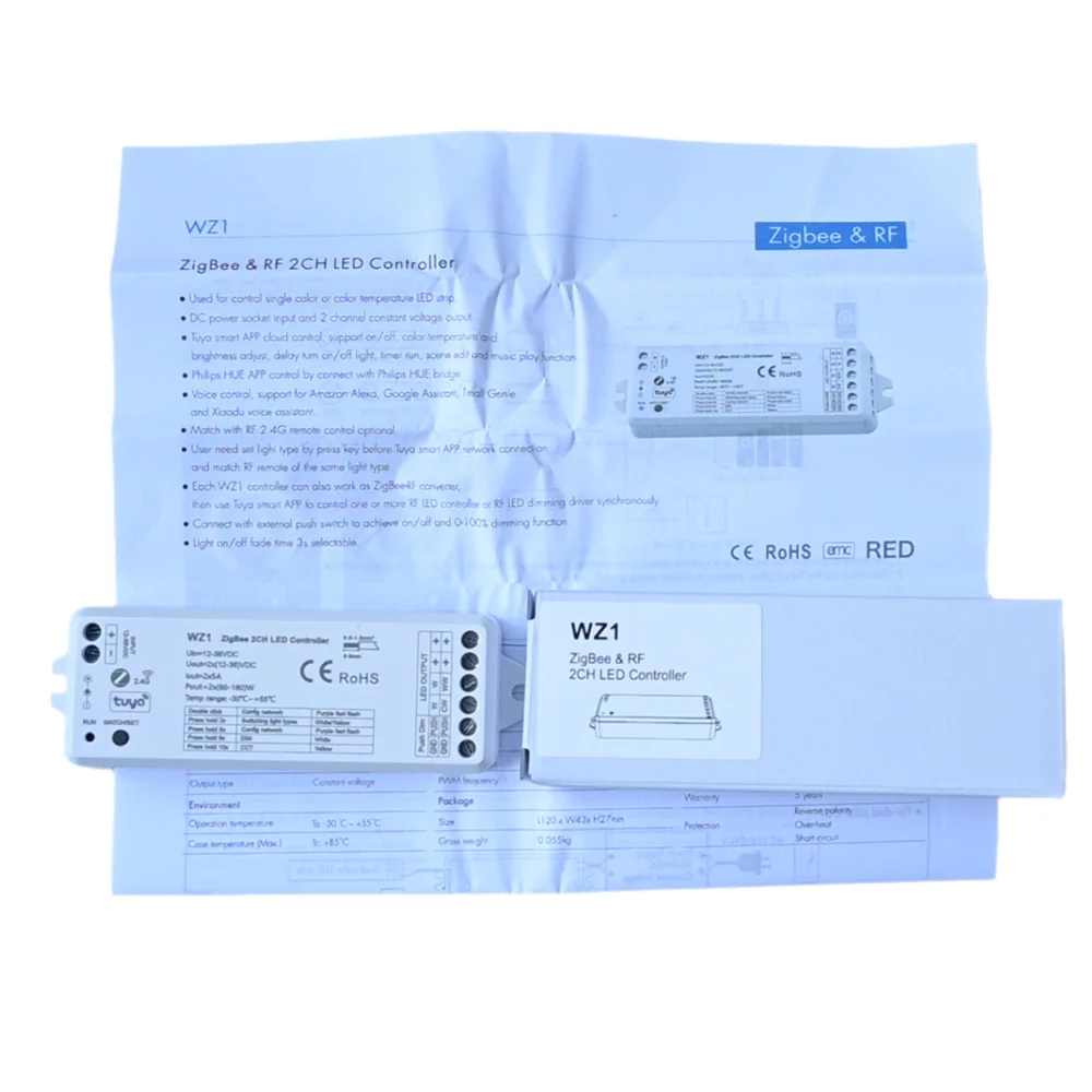 รูปสินค้า สมาร์ทคอนโทรล LED 2 ช่อง ควบคุมได้ทั้ง ZigBee และ RF