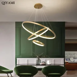 Sleek LED Ceiling Chandelier (Black Color)