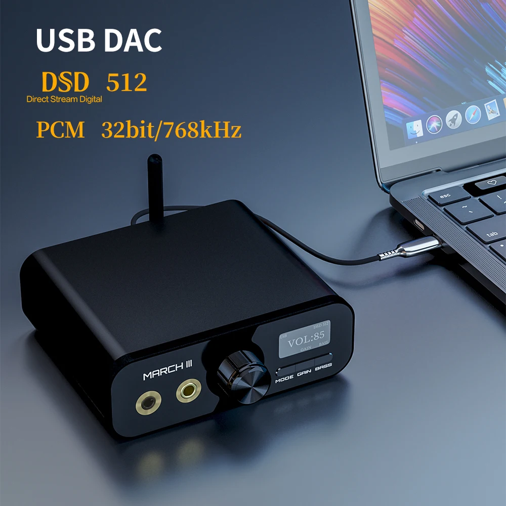 Headphone amplifier audio converter amplifier TempoTec M3 HIFI USB DAC Bluetooth DAC