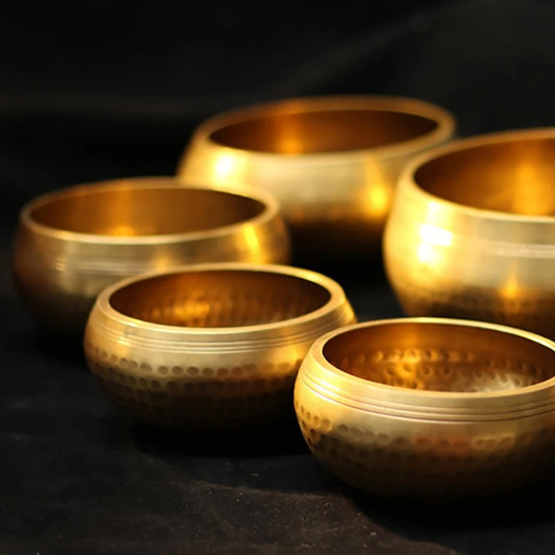 Nepal Tibetan Buddhist Bowl Handmade Singing Bowl Set Cushion Mallet Meditation Storage Bag Meditation Singing Bowl Feng Shui 5