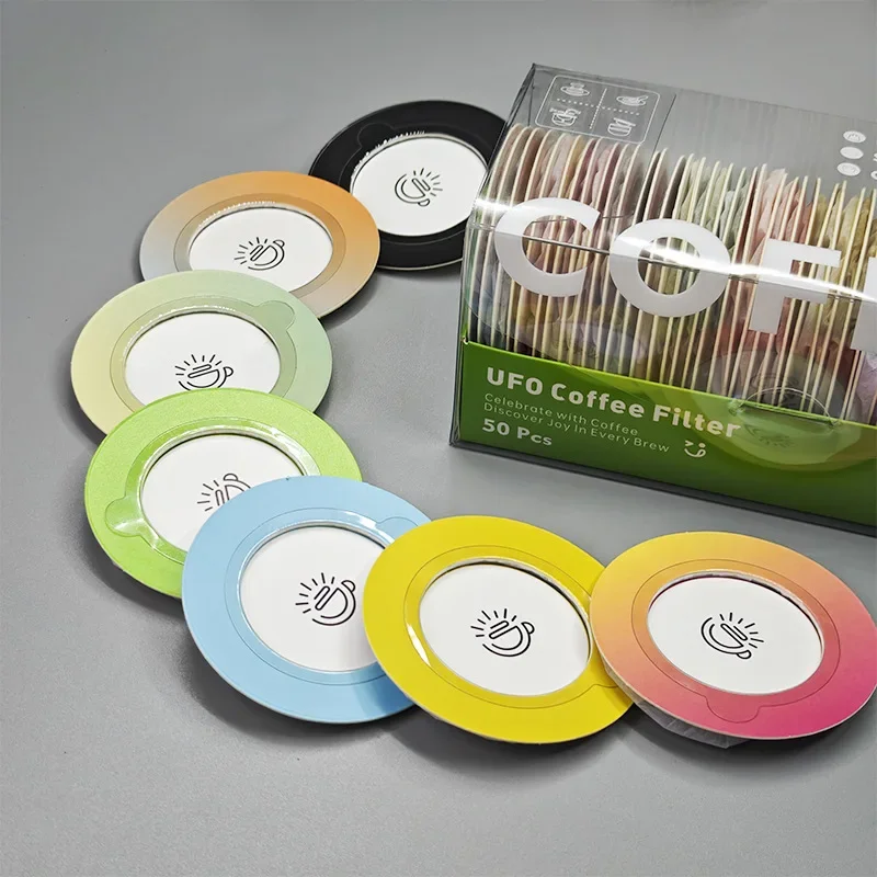 Coffee Filter Paper Flying Saucer Shape Hanging Ear Filter Paper Hand Brewed Coffee Powder Disposable Filter Paper