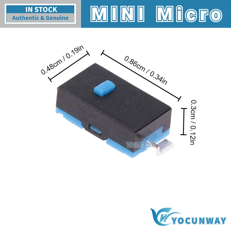 Miniinterruptor Kailh SMD Blue Dot para cualquier lugar MX Logitech M905 G903 G900 G603 G502 GPW, llave lateral, Original, 5 piezas-100 piezas, nuevo