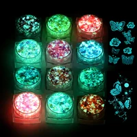 Bowitzki 12 Colors Glow in The Dark Glitter Gel Face Glitter Body Glitter Gel Hair Glitter Gel  UV Glitter or Raves Festivals ﻿ 1