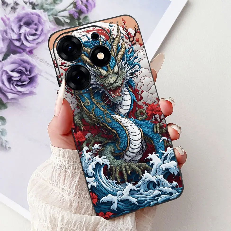 Silicone Cute Fashion Flower Painted Soft Back Cover