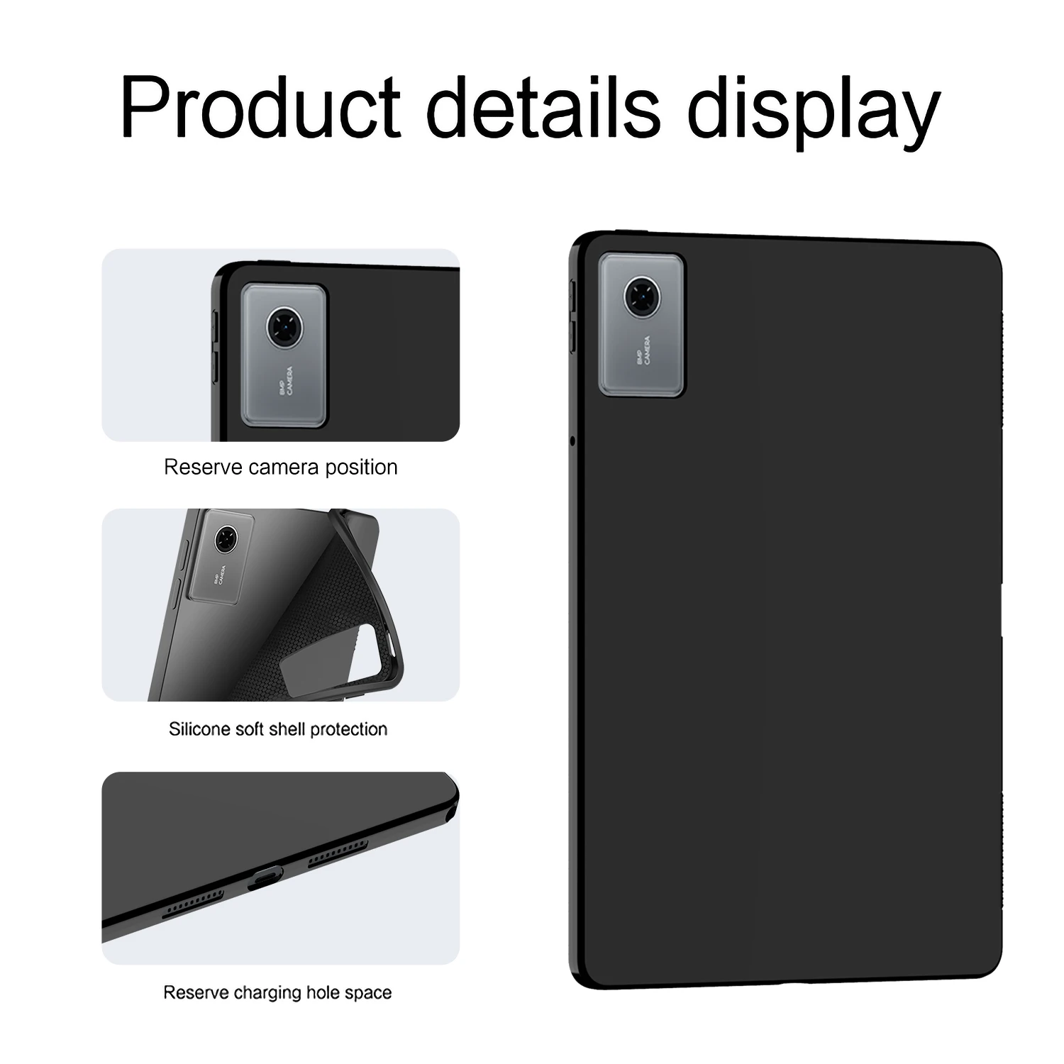 Premium 11-inch Silicone Tablet Soft Case Cover - Durable TPU Shell