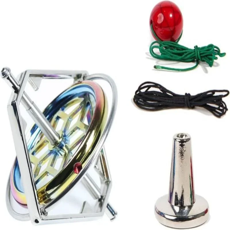 Precision Gyroscope Metal Anti-Gravity Spinning Top Creative Finger Gyroscope Metal Mechanical 3-Axis