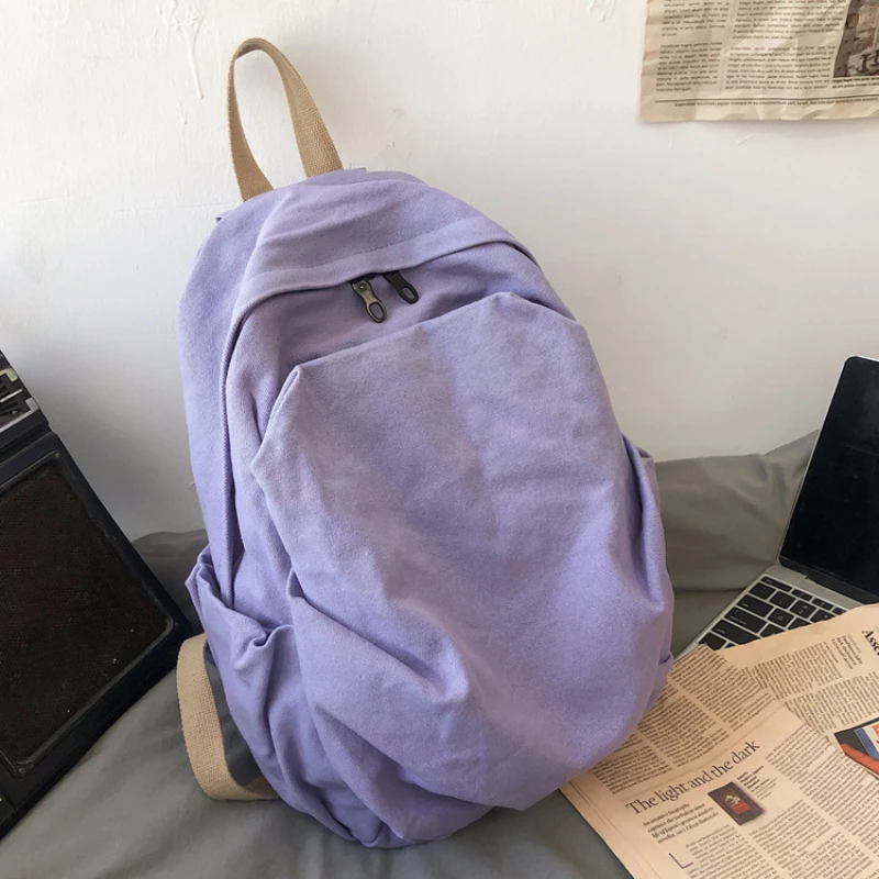 Retro Backpack Men Women with The Same Style of High School Students Simple All-in-one Large Capacity Travel Backpack Wholesale
