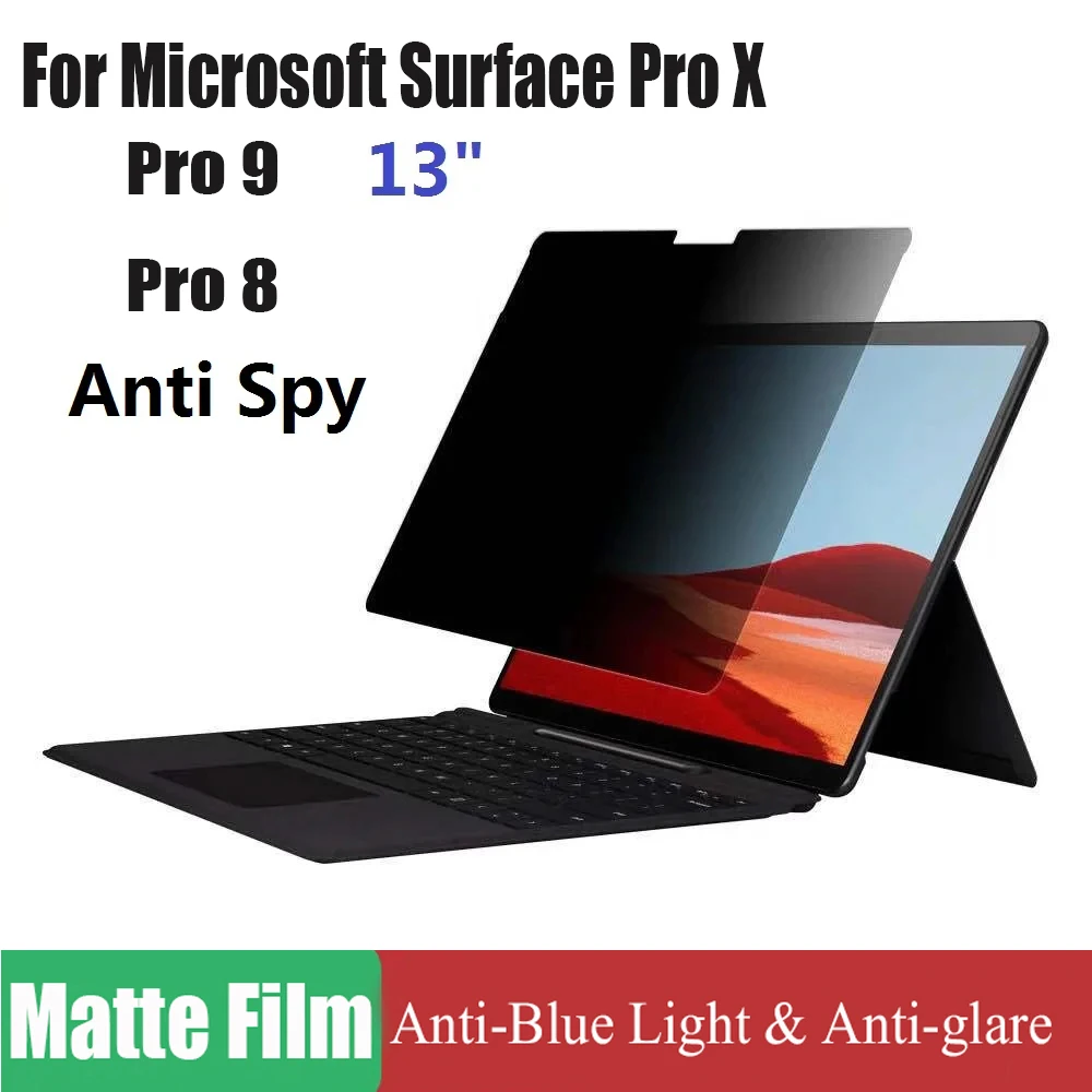 13 "Anti Spy Per Microsoft Surface Pro X Surface Pro 9 8 Pet Matte Film Privacy Screen Protector Anti-Peep/Glare Eye Protector