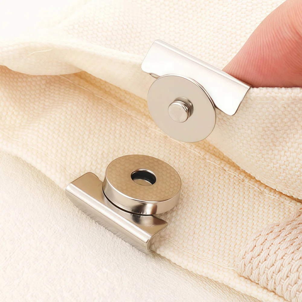 5 Sets nahtlose Metall-Magnetschnallen für Taschen – magnetische Druckknöpfe für DIY-Schnallenverschluss, magnetische Druckknöpfe für Handtaschen – Detail 7