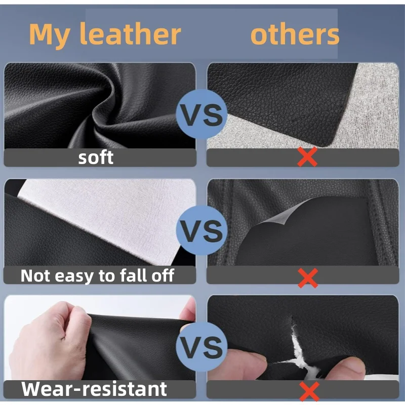 Leather Repair Patch Fix Tool for Sofa Car Seat Chair Wear Resistant Self-adhesive Leather for Upholstery leather repair patches self adhesive leather