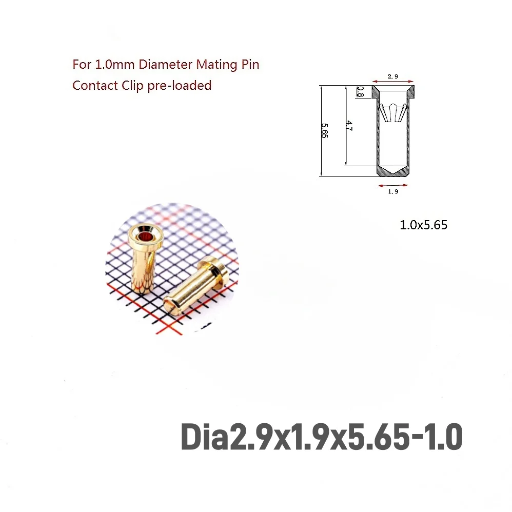 5-teilige Leiterplatten-Löt buchsen buchse Kontakt clip vor installierte Buchse für Anschluss durchmesser 0,5 1,0 0, 5 1,5mm Steck press passung – Detail 6