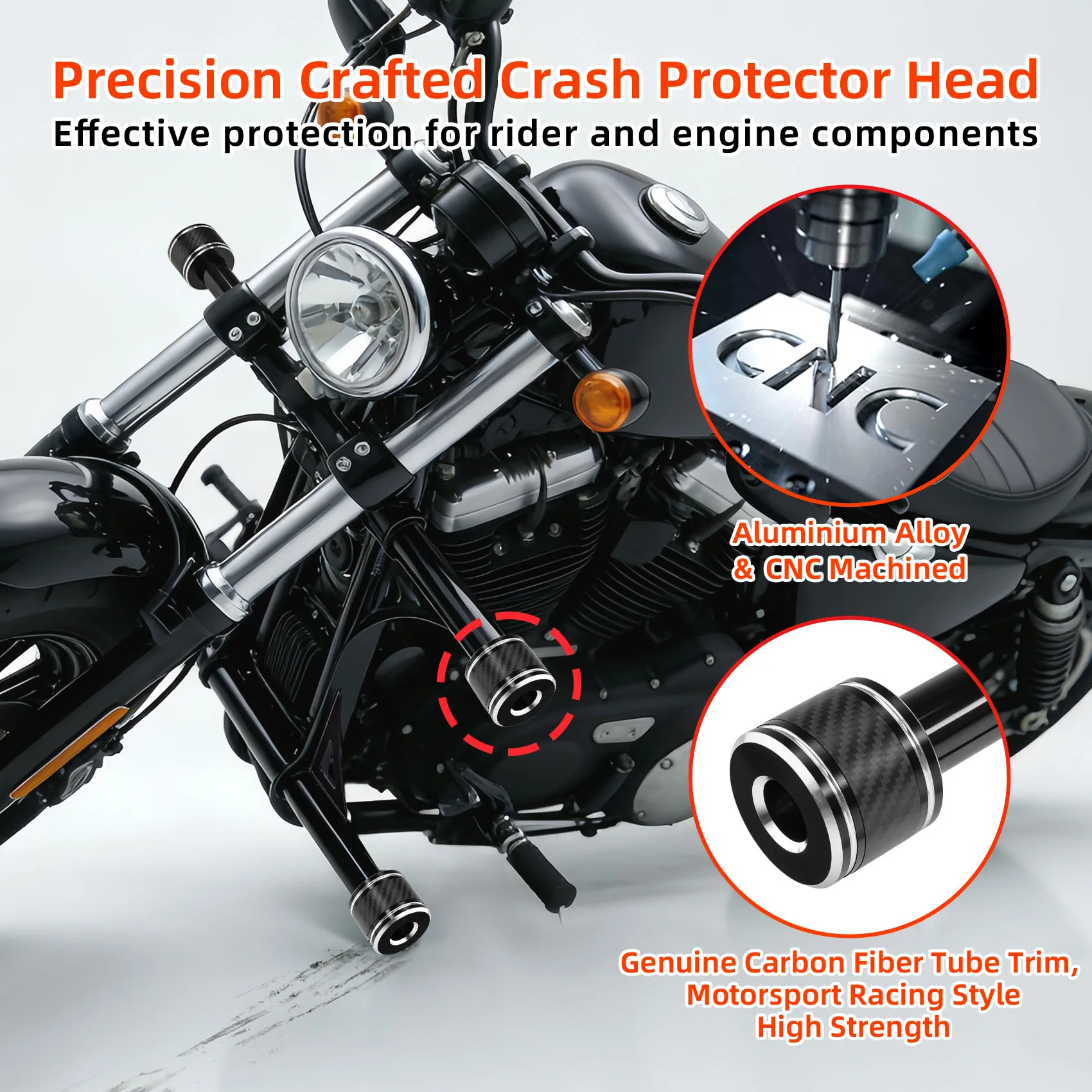 할리 스포스터 XL883 1200 XR1200 2004-2026용 오토바이 블랙 엔진 가드 크래시 바