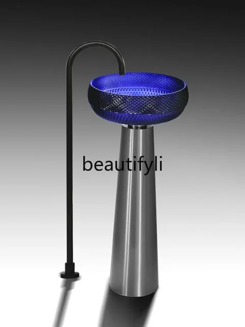 ใหม่หรูหรารอบแก้วคริสตัลอ่างล้างหน้า Die-Casting Art โปร่งใส STAGE อ่างล้างหน้าสีแดงและสีเขียว s03 3