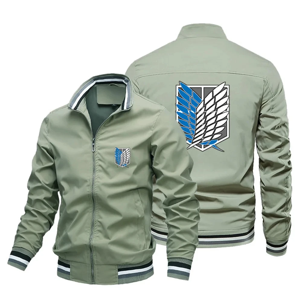 2024 Spring Men's printed baseball jacket, Harajuku style Y2K Street Outdoor Casual jacket High quality men's coat