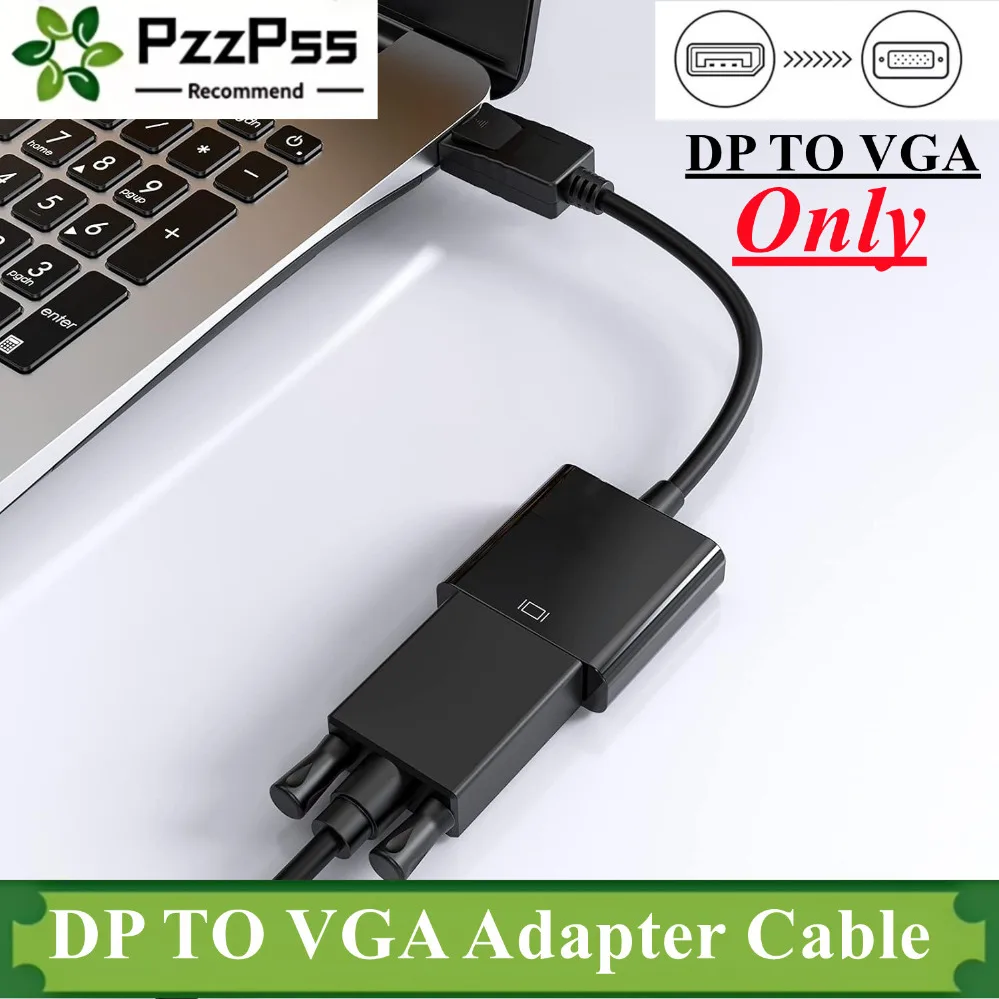 DisplayPort (DP) to VGA Adapter DP Male to VGA Female Adapter Compatible with Co