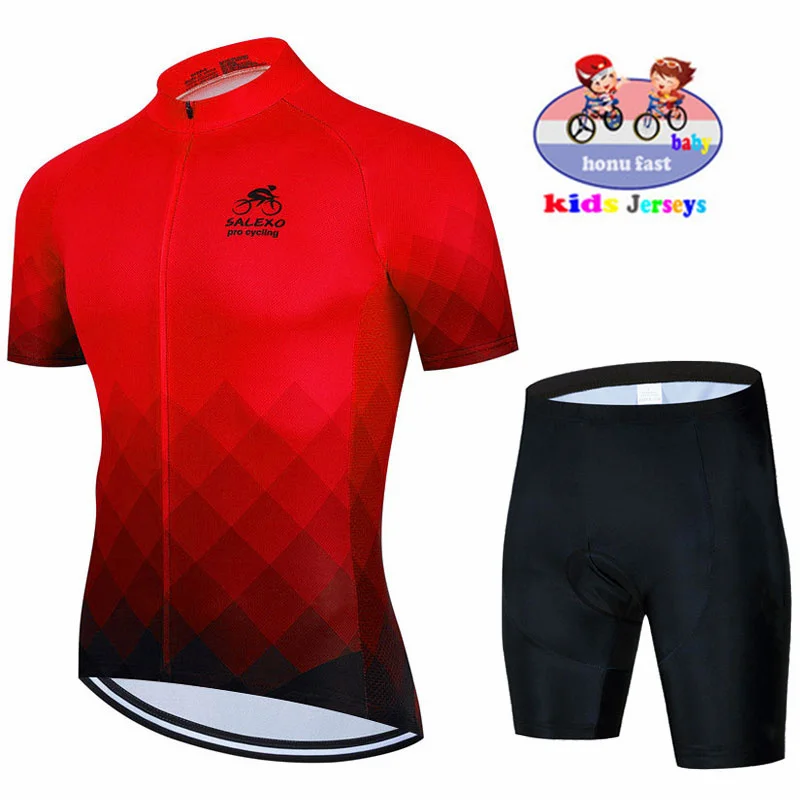 Cycling Jersey Set New Baby Kids Short Sleeve Breathable Children Bike Clothing Boys Quick Dry Summer Uniform