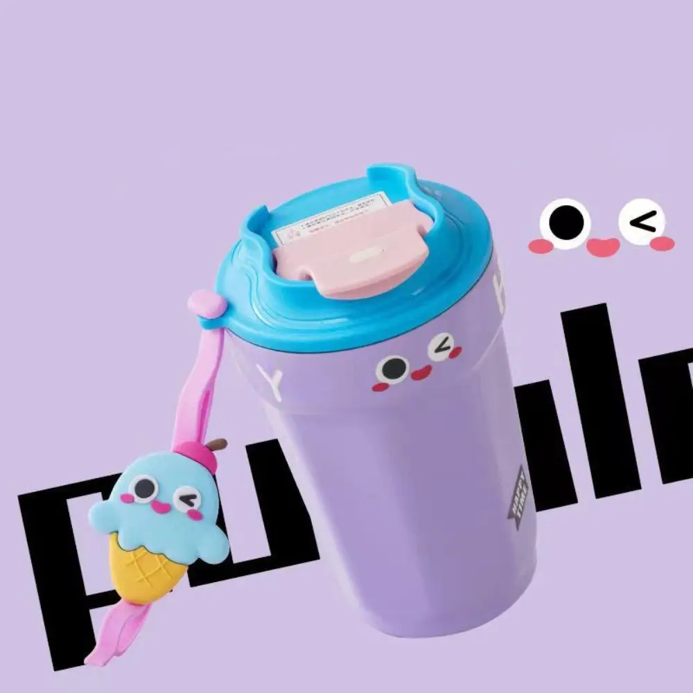 Drinkware 450ml Insulation Cup Cartoon Stainless Steel Thermal Flask Cute Coffee Mug Work