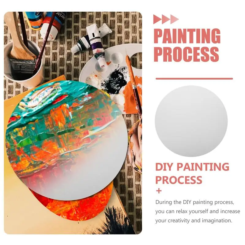 Canvas Round Art Painting Circle Board custom painting canvas painting canvas painting canvas board Artist Oil Acrylic Panels For 40Cm Frame Large Circular Fine Paint Blank Boards Panel