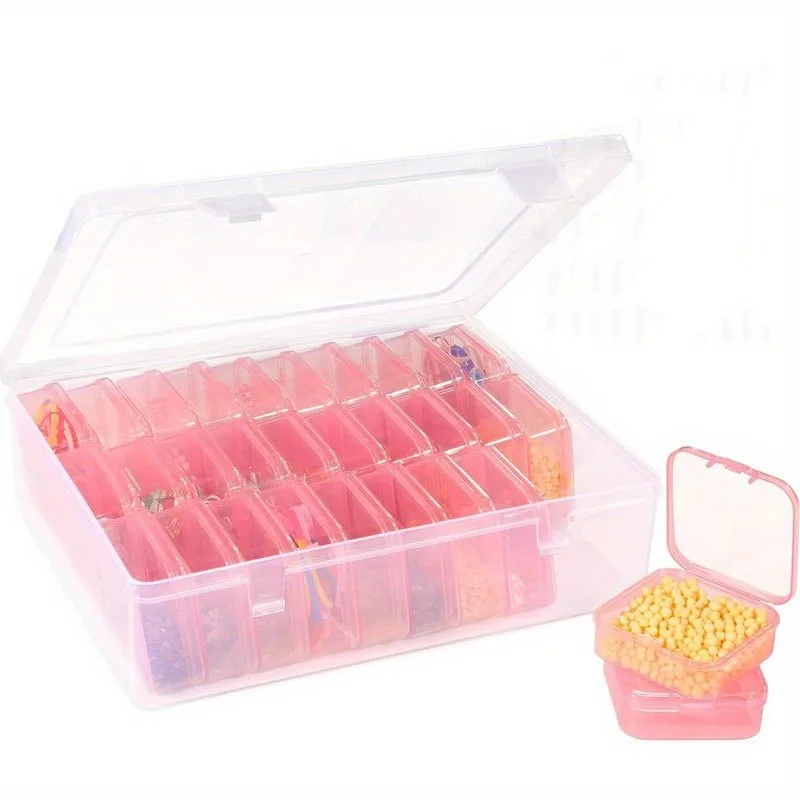 Storage Boxes 1 Set of 30 Grid Storage Gift Diamond Painting Stone Beads Suitable for Diamond Embroidery Box DIY Craft Storage