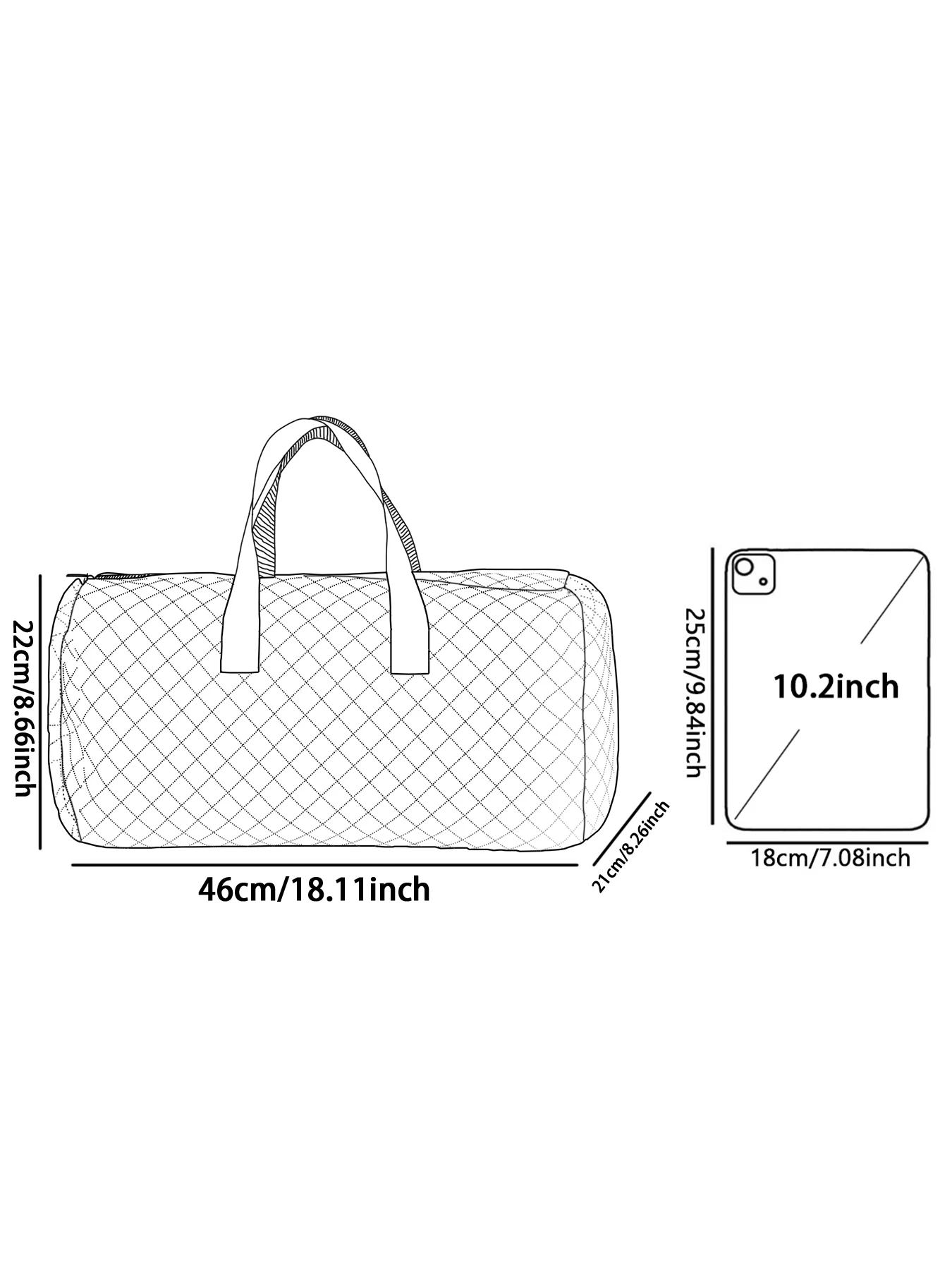 Lightweight Star Diamond Diamond Pattern Travel Dufile Bag, Large Capacity Sports and Fitness Storage Bag, Portable Luggage Bag