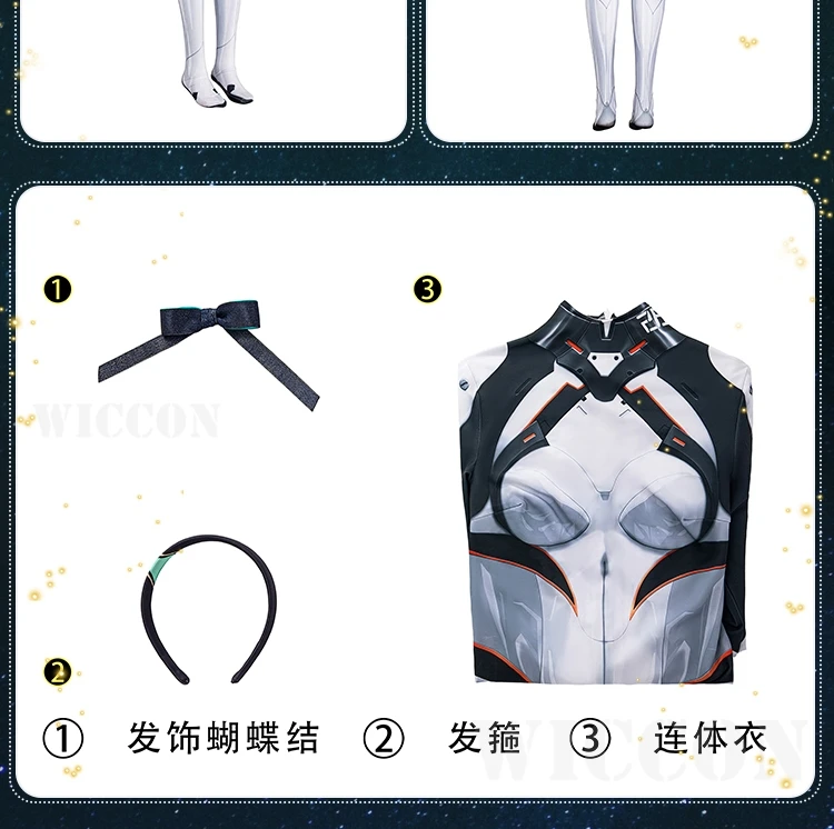 Firefly Cosplay Battle Dresses Game Honkai Star Rail Cos Jumpsuit White Uniform Wig Full Set Suit Women Halloween Party RolePlay 39