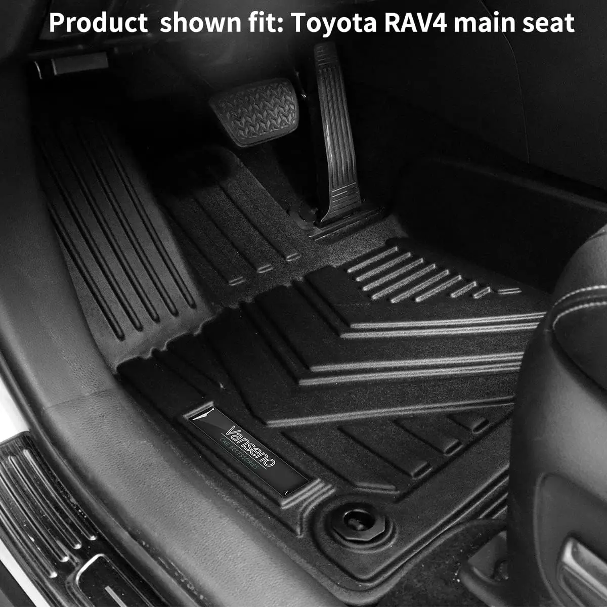 2020-2024 토요타 RAV4 플로어 매트 트렁크 라이너 뒷좌석 커버 TPE 매트 호환 차량 바닥 매트 및 카고 라이너 + 등받이 매트