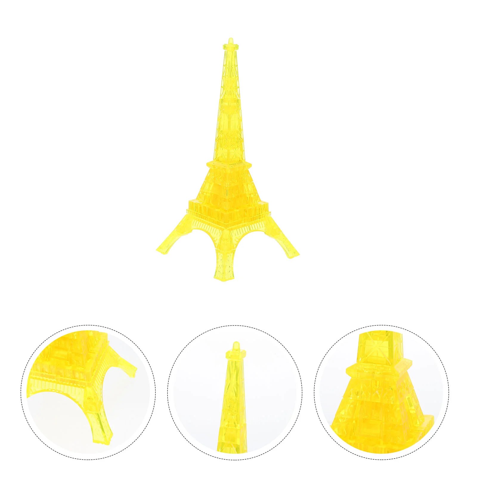 

1 Set Transparent 3D Jigsaw Puzzle Model Puzzle Decoration For Kids Yellow
