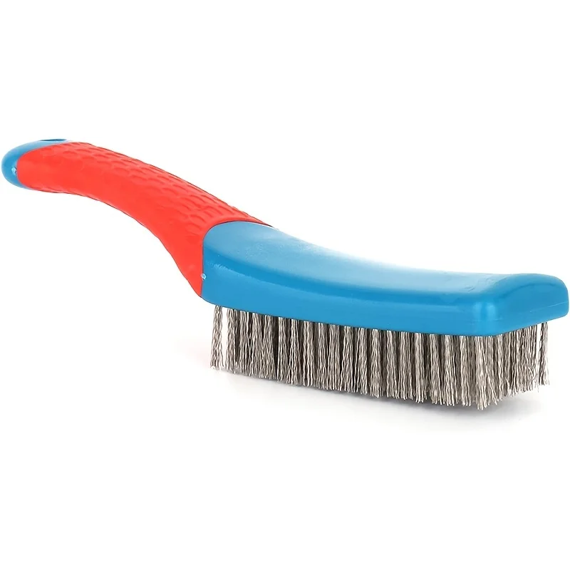 Heavy Duty Stainless Steel Wire Brush with Comfortable Plastic Handle - Perfect for Removing Rust, Welding Slag, Dirt 2030