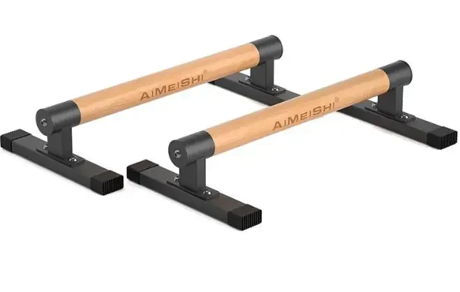 Push-up Bar Parallel Bar Anti-Slip Inverted Bar Aerobics Fitness Solid Wood Belt Solid Metal