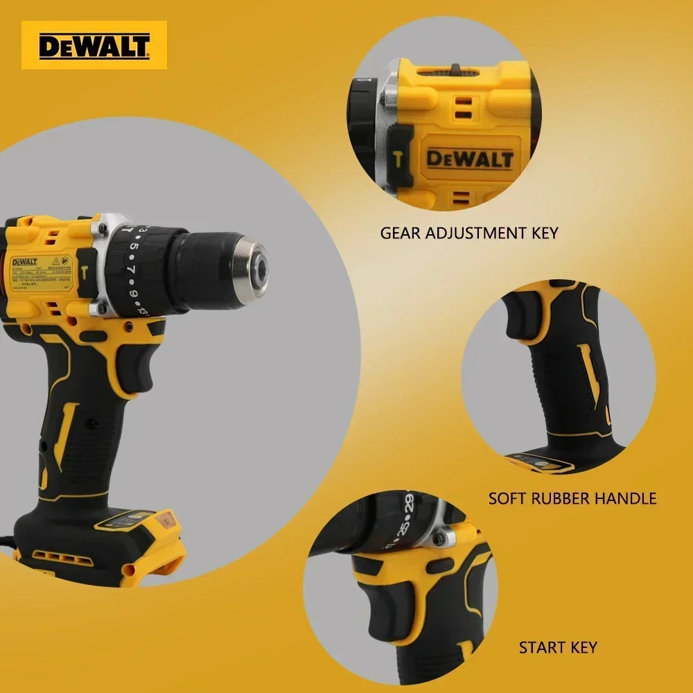 DeWalt DCD805 20V Brushless Ferramenta Elétrica Chave De Fenda Broca Brushless Cordless Impact Drill 1/2 in Rechargeable Power 2