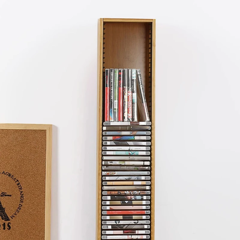 Radio Display Cd Organizer Rack Music Minicadena Portable Holder Retro Capacity CD Rack Rotatable Stojak Na Cd Luxury Furnitures