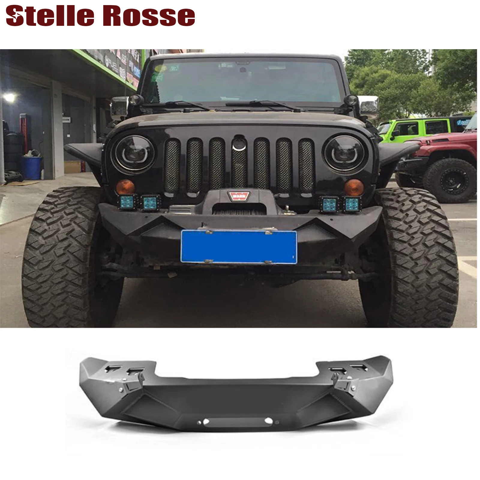 Aluminum Aggressive Front Bumper For Jeep Wrangler Jk 07-17 Modify Part ...