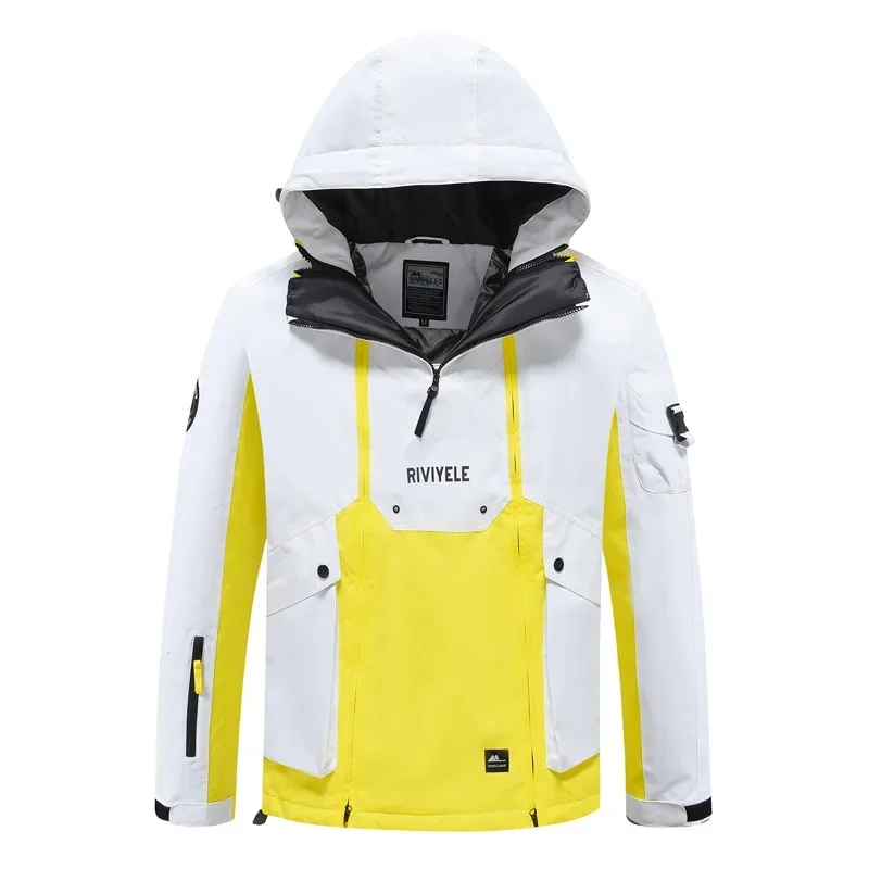 New outdoor winter unisex windproof waterproof warm breathable single and double board with cotton ski suit
