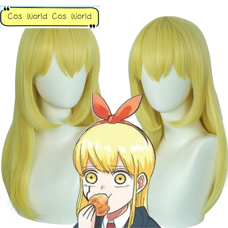 

Парик для косплея лимон Эвана, термостойкий синтетический с золотистыми и желтыми длинными волосами для косплея мочи и мышц